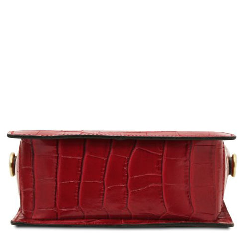Croque - Croc print leather handbag
